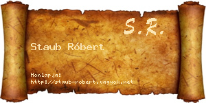 Staub Róbert névjegykártya